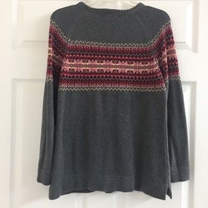 Eddie Bauer Sweaters - Eddie Bauer gray sweater colorful angora stripe Eddie Bauer Sweaters - Eddie Bauer gray sweater colorful angora stripe